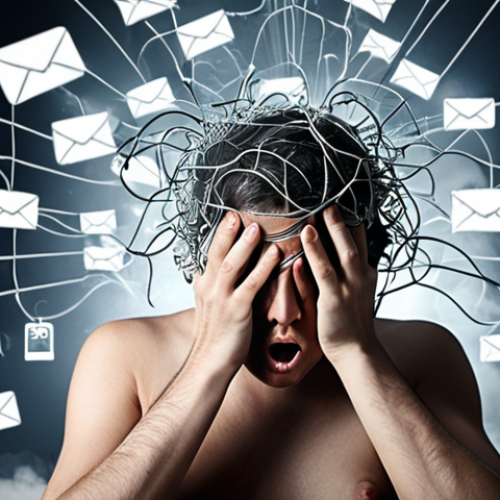 Home 20 **Image Prompt for Cognitive Overload:**
"A person, visibly overwhelmed and with hands perhaps covering their face, surrounded by a chaotic whirlwind of digital notifications, overflowing email icons, tangled wires representing information overload, and a faint, hazy 'fog' around their head, symbolizing cognitive fatigue and mental confusion. The background is a blur of tasks and screens, emphasizing constant distraction and a sense of being drained."