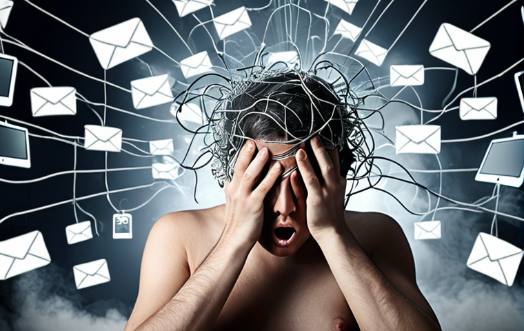**Image Prompt for Cognitive Overload:**
"A person, visibly overwhelmed and with hands perhaps covering their face, surrounded by a chaotic whirlwind of digital notifications, overflowing email icons, tangled wires representing information overload, and a faint, hazy 'fog' around their head, symbolizing cognitive fatigue and mental confusion. The background is a blur of tasks and screens, emphasizing constant distraction and a sense of being drained."