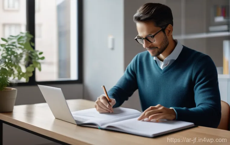 자기관리와 인지적 자원 전략 - An adult individual, comfortably dressed in casual but modest clothes (e.g., light jacket over a t-s...