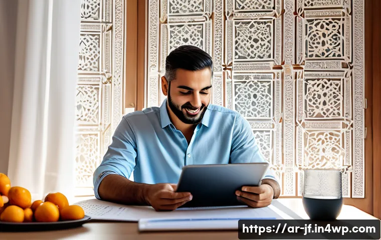 워크 라이프 밸런스와 인지적 자원 - A modern, bright home office with an Arab man in smart casual attire thoughtfully organizing a prior...