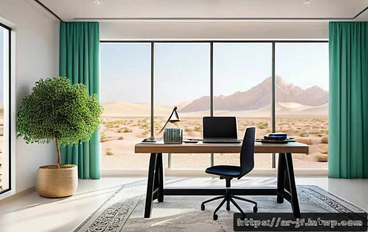 다양한 업무 스타일을 반영한 인지적 자원 관리 - A modern, organized Arabic office workspace designed for enhanced focus and productivity, featuring ...